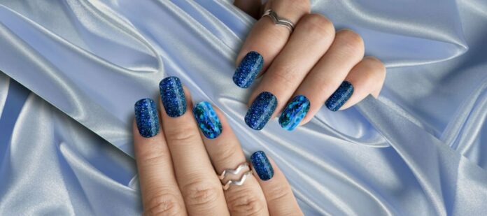 nail art bleu