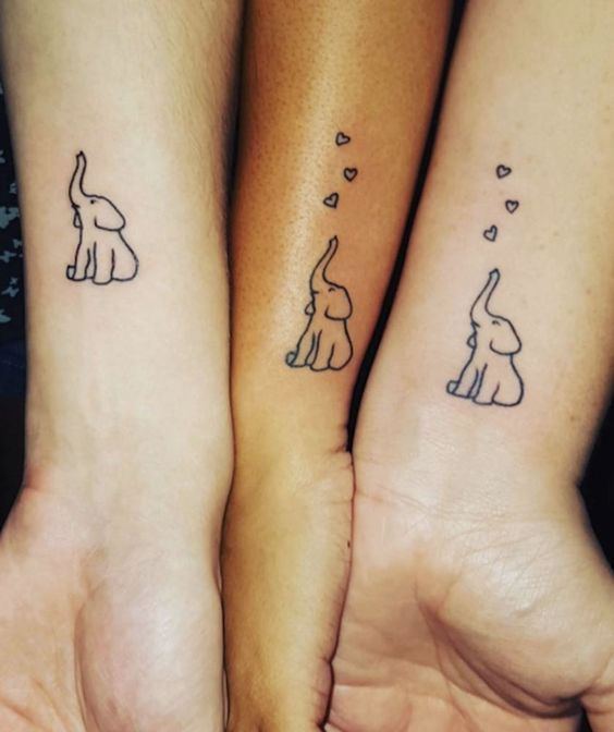 tatouage animaux jumeaux fratrie