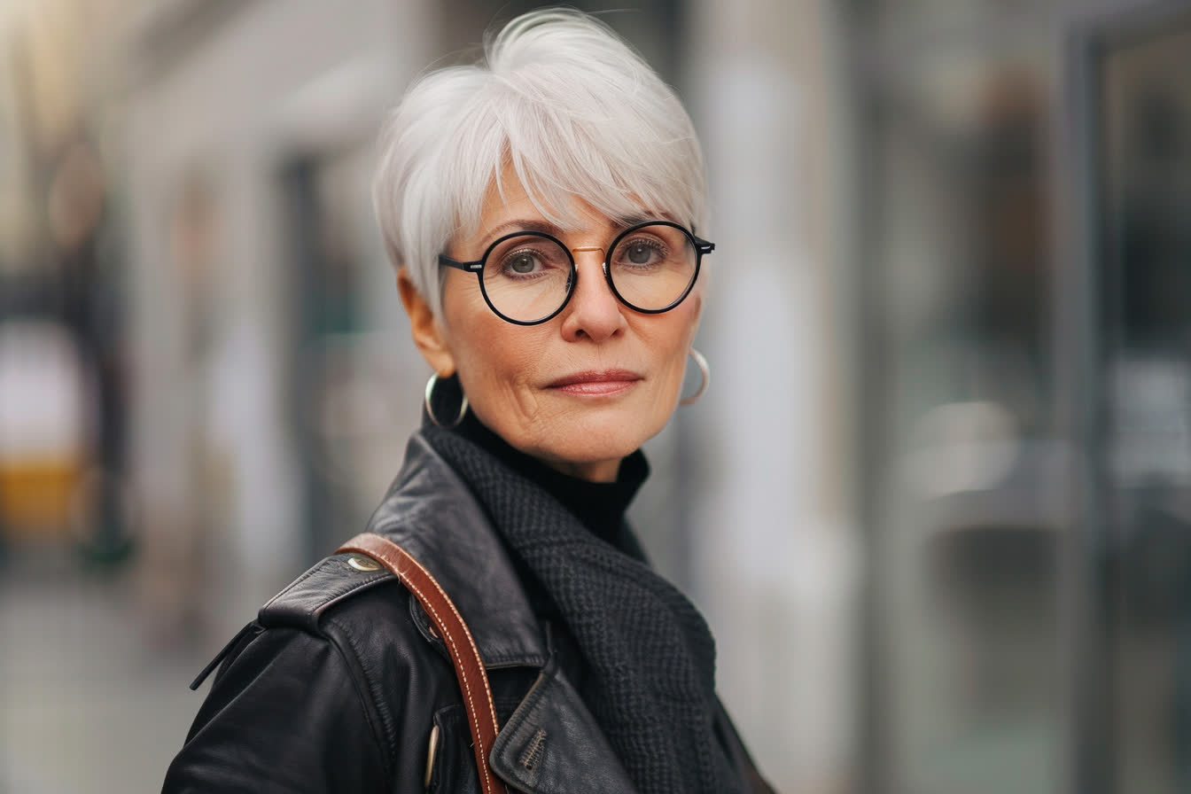 Les plus belles coiffures pour femme de 70 ans avec lunettes 🌹