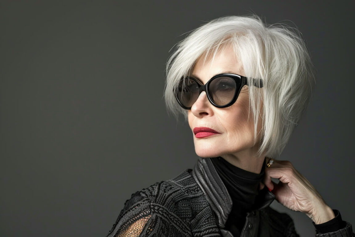 Les plus belles coiffures pour femme de 70 ans avec lunettes 🌹