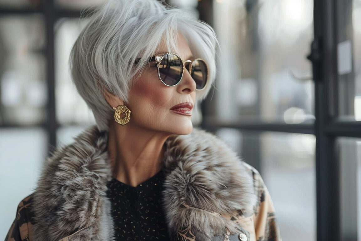Les plus belles coiffures pour femme de 70 ans avec lunettes 🌹