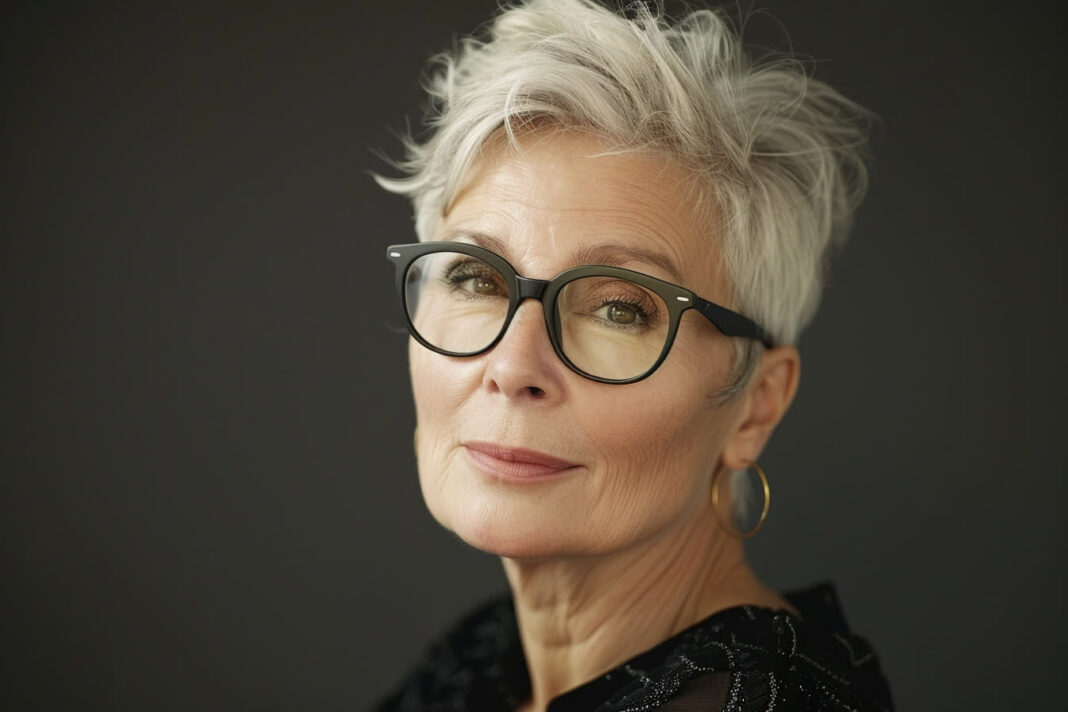 Les plus belles coiffures pour femme de 70 ans avec lunettes 🌹