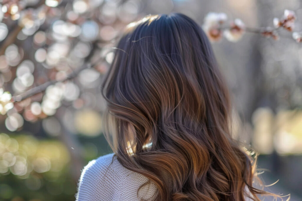 balayage chocolat noisette