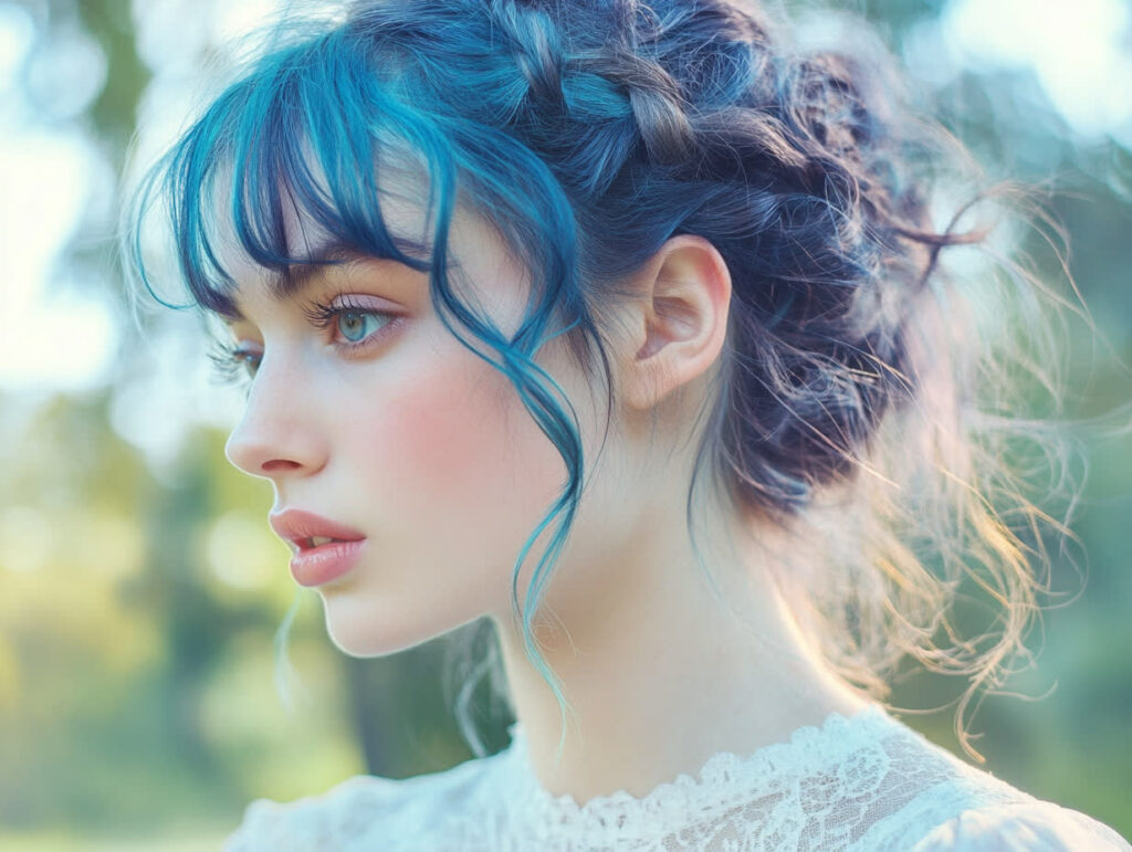 cheveux bleu