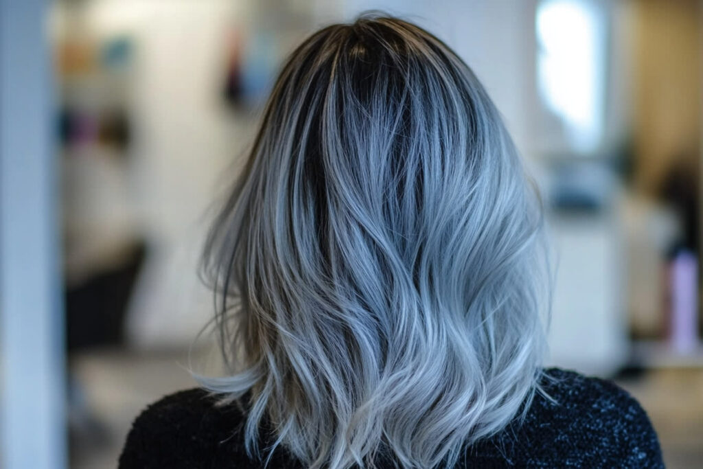 balayage gris