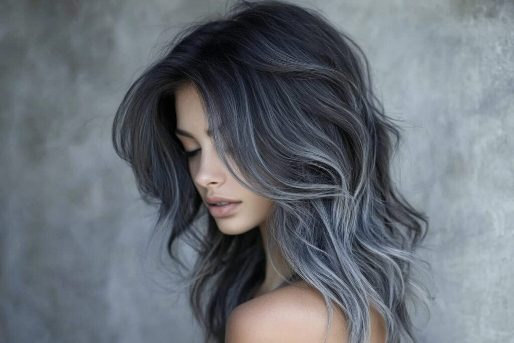 balayage gris