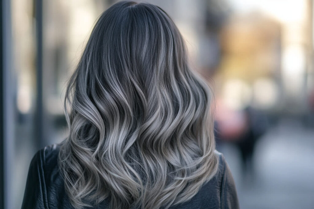 balayage gris