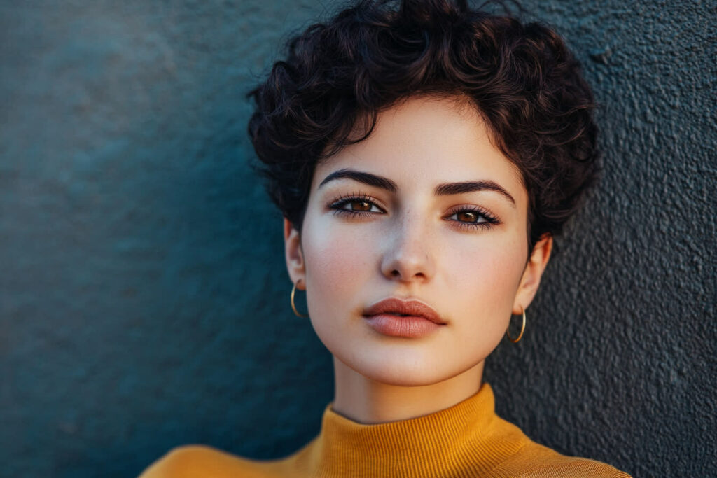 coupe courte cheveux épais et bouclés