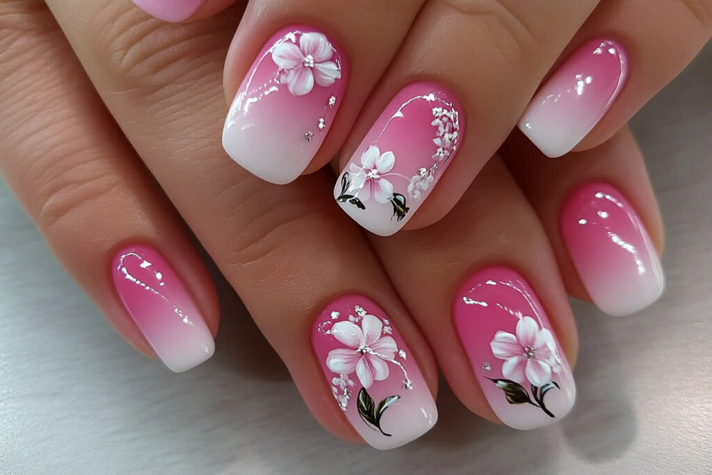 nail art rose