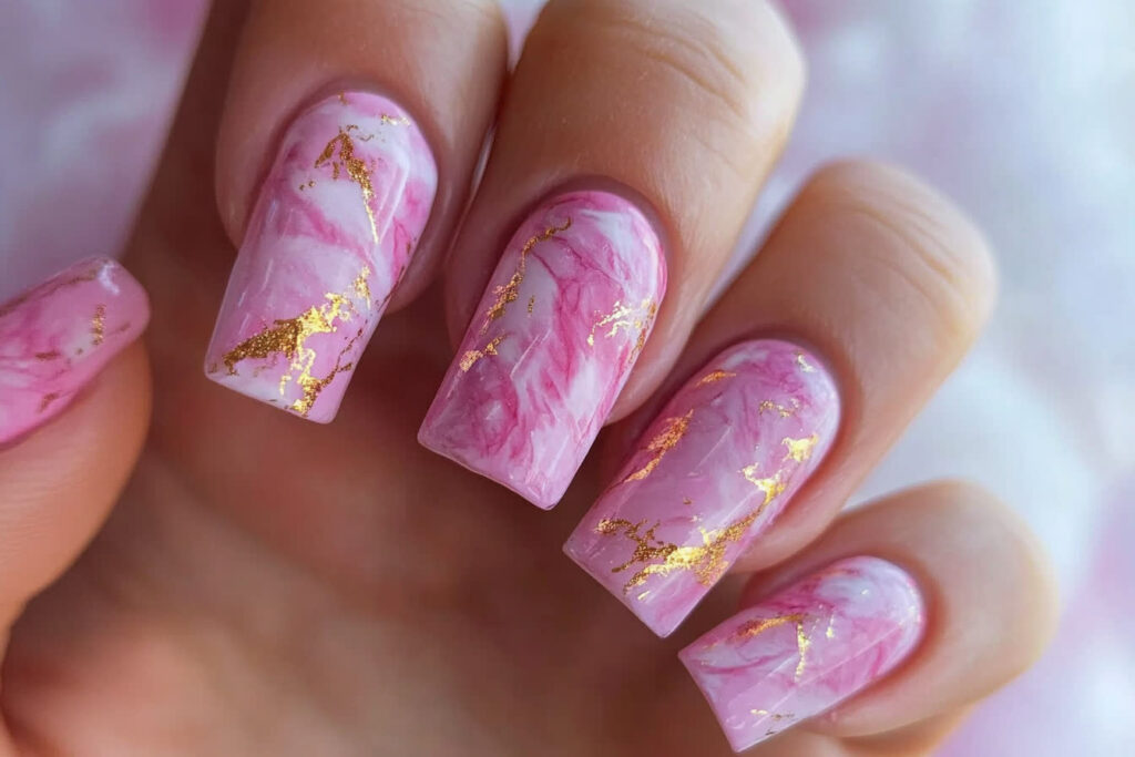 nail art rose