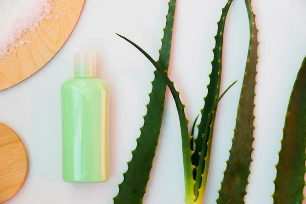 Gel aloe vera sur la peau brûlée ou irritée